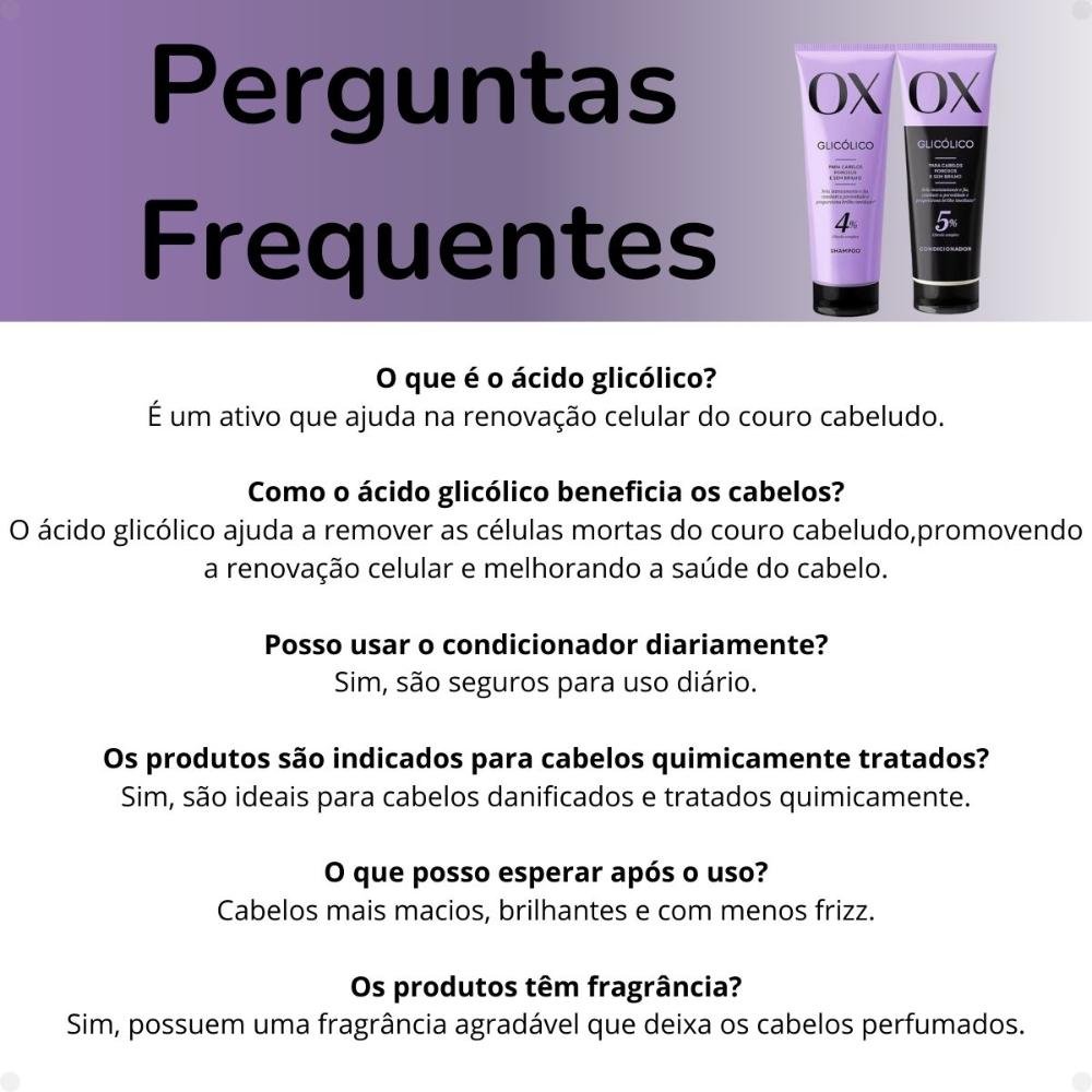 Kit Ox Glicólico: Shampoo e Condicionador 240ML 240ml 6