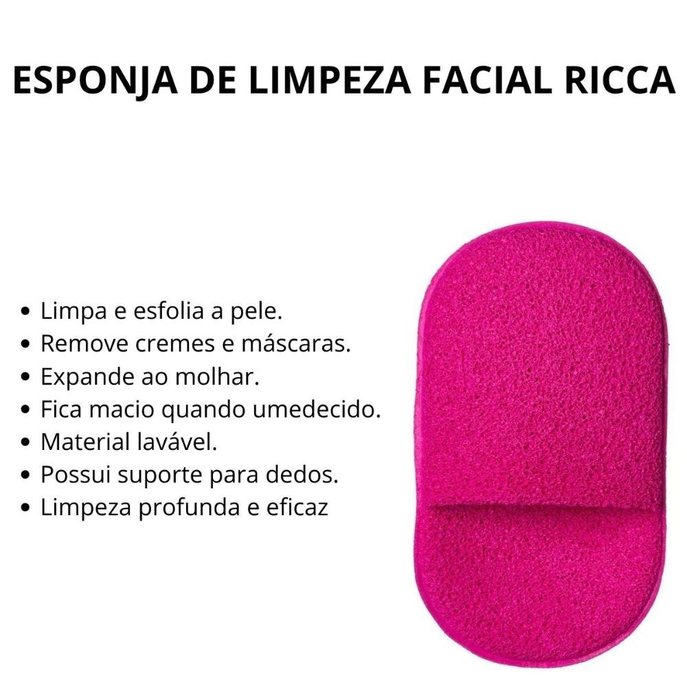 Esponja de Limpeza Facial Ricca Cód.1822 ÚNICO 2