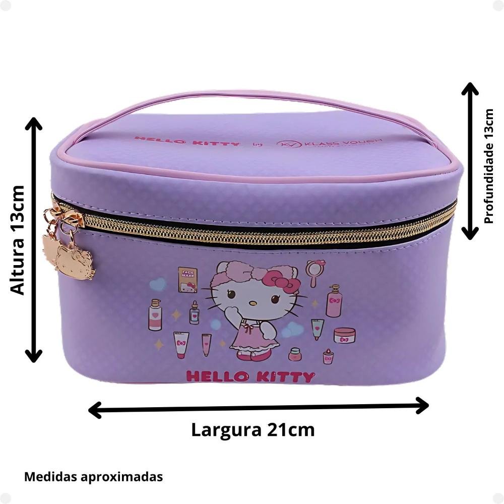 Necessaire Organizadora Hello Kitty by Klass Vough Lilás Kchk-05l ÚNICO 4