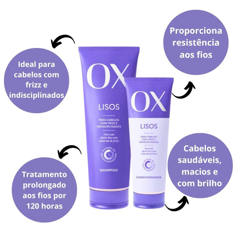 Kit Ox Lisos Cabelos Com Frizz e Indisciplinados C/2 ÚNICO 2