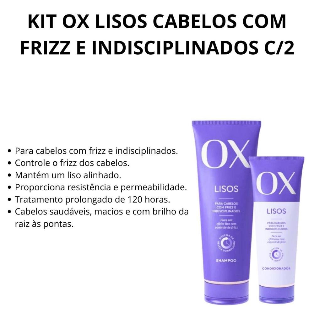 Kit Ox Lisos Cabelos Com Frizz e Indisciplinados C/2 ÚNICO 4
