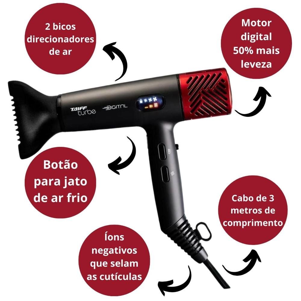 Secador Taiff Turbe Digital 2400w 127v 127V 7