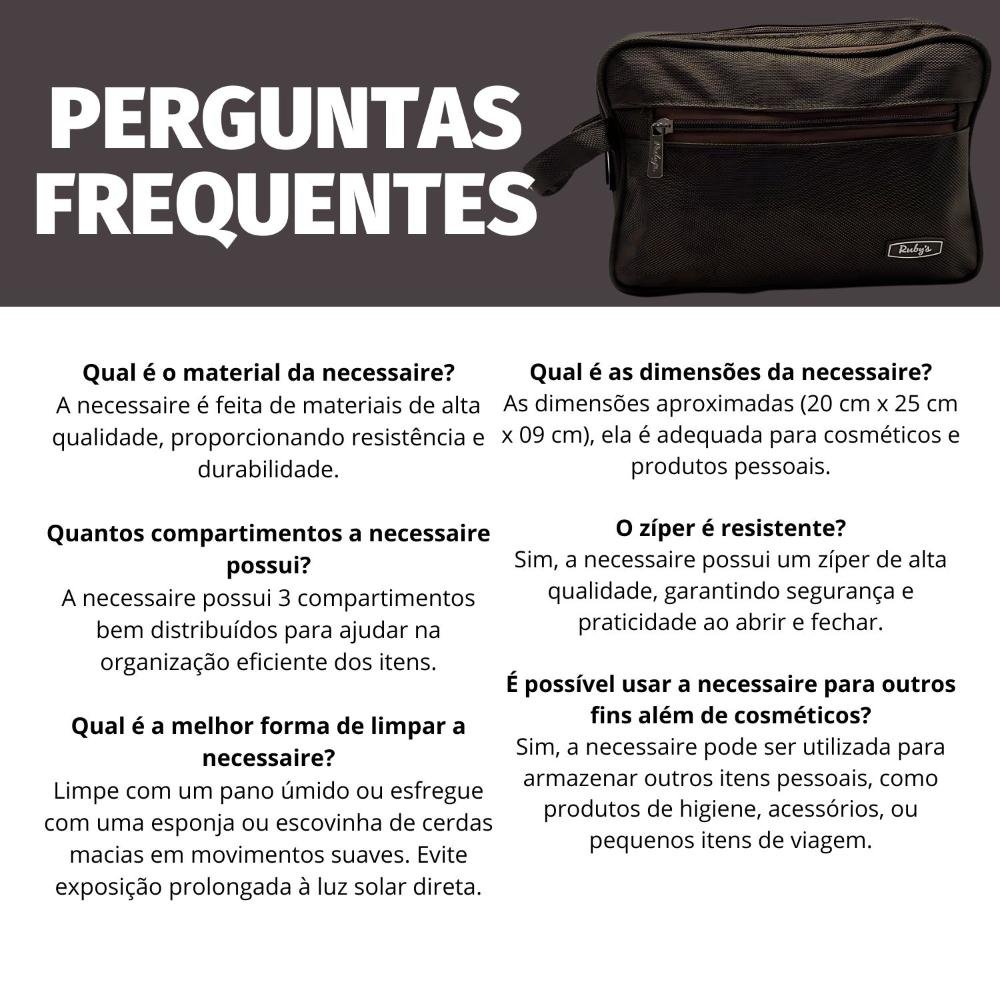 Necessaire Rubys Marrom Nec-641d ÚNICO 12