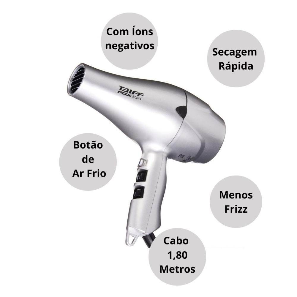 Secador Taiff Fox Prata 2000w 220v 220V 2
