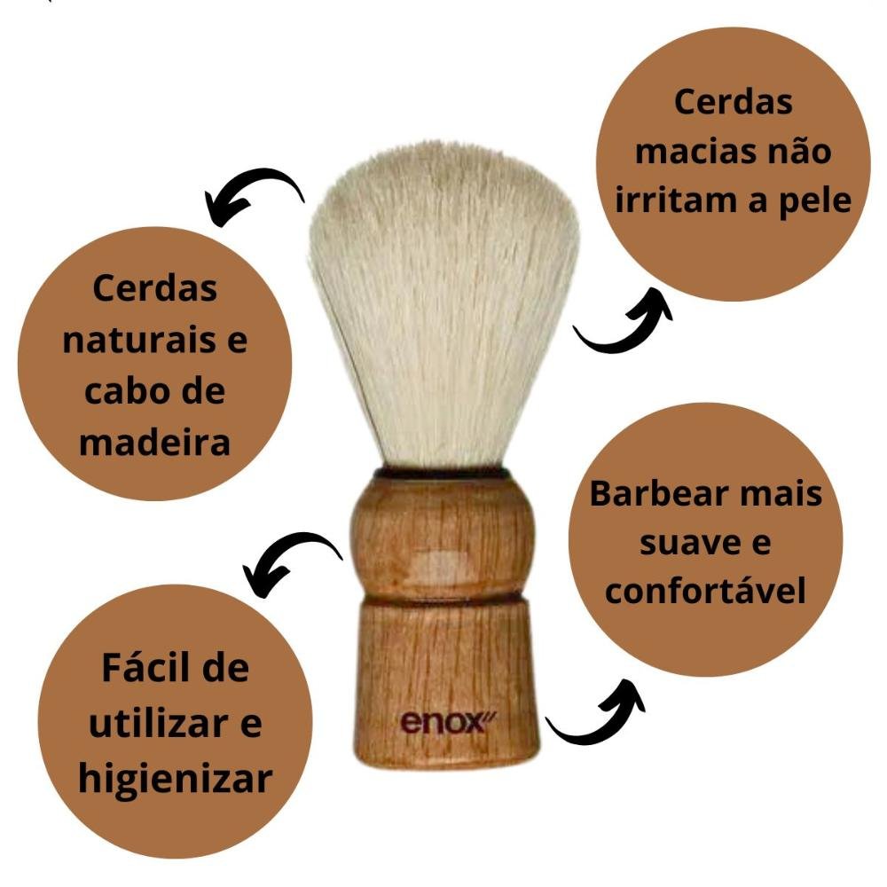 Pincel de Barba Belliz Enox Grande Cód.396 ÚNICO 2