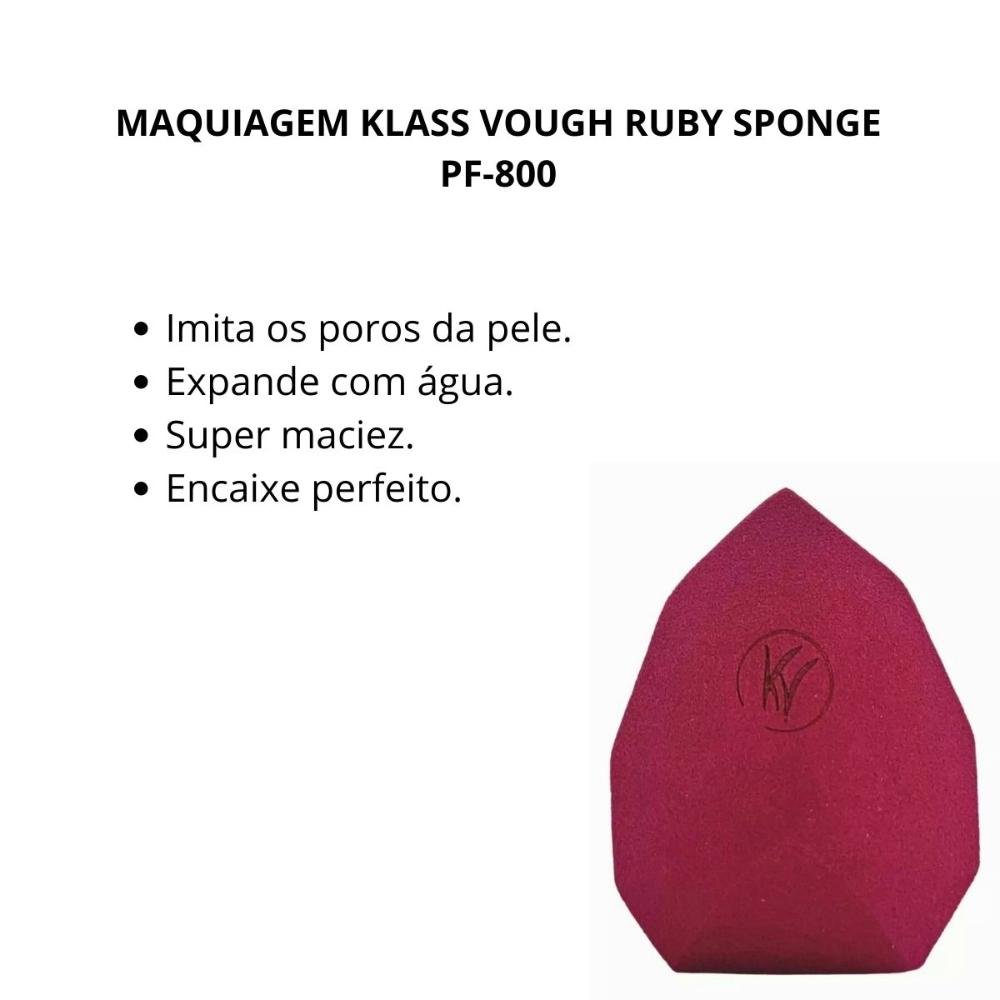 Esponja Para Maquiagem Klass Vough Ruby Sponge Pf-800 ÚNICO 2