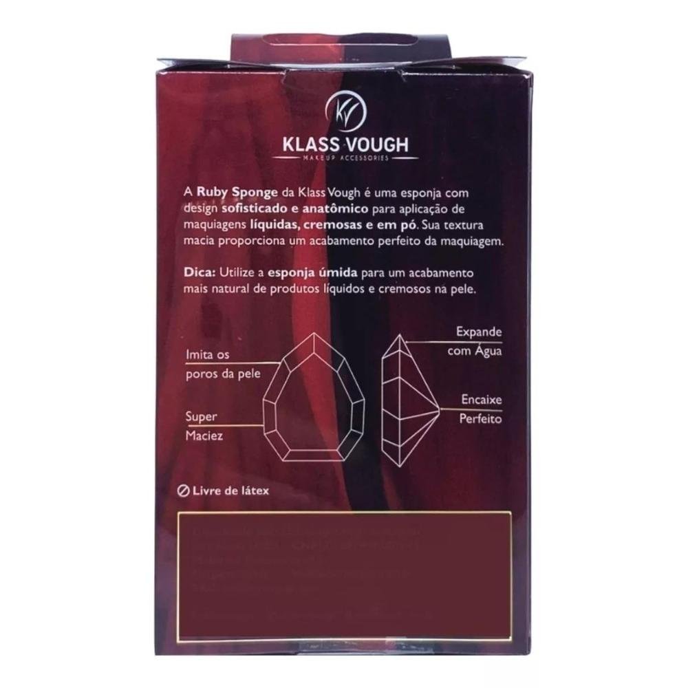 Esponja Para Maquiagem Klass Vough Ruby Sponge Pf-800 ÚNICO 4