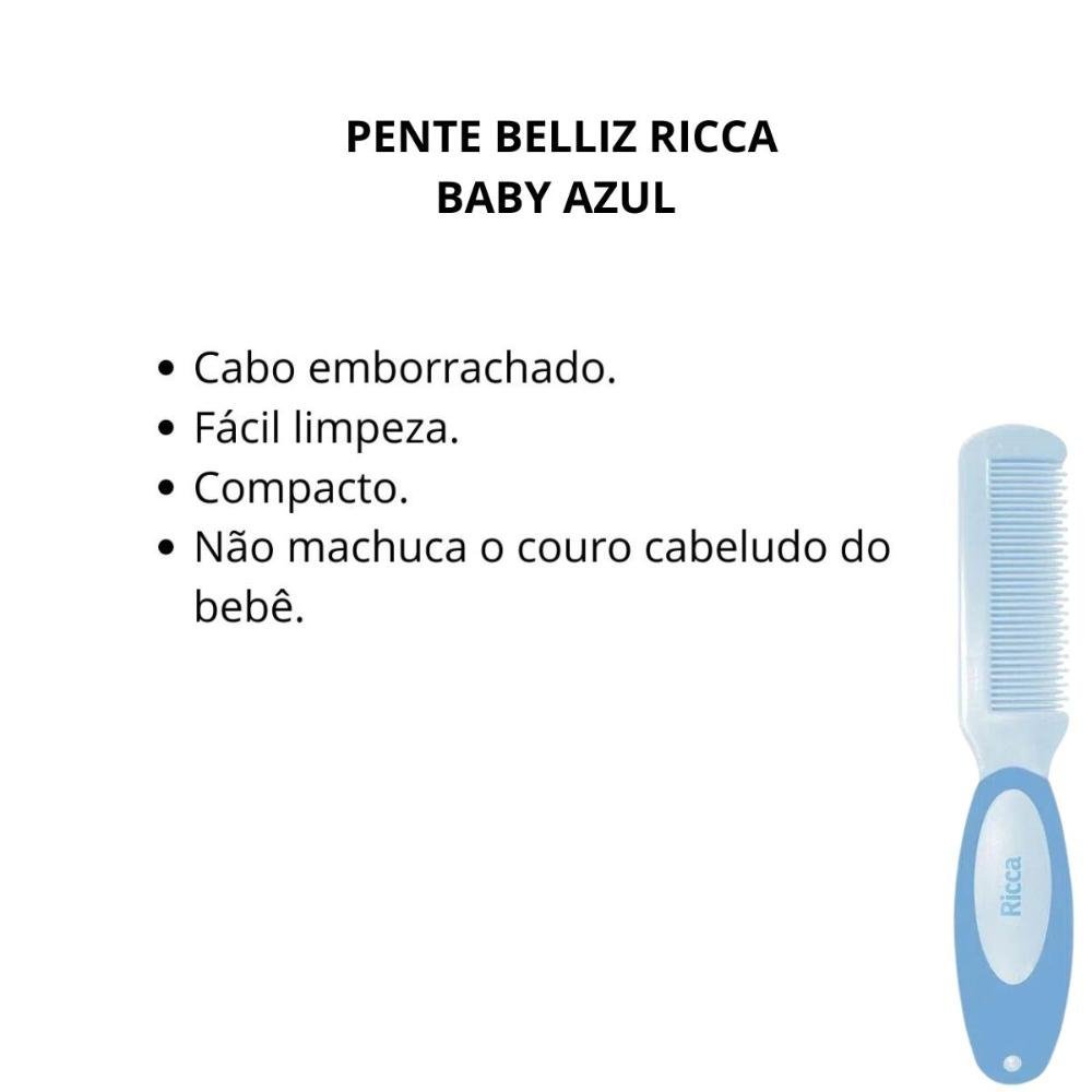 Pente Belliz Ricca Baby Azul Cod.1079 ÚNICO 2
