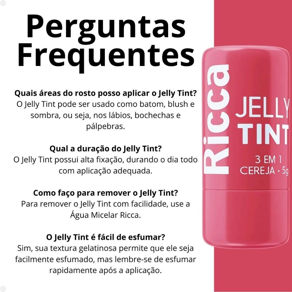 Jelly Tint Ricca 3 em 1 Cereja Cereja 6