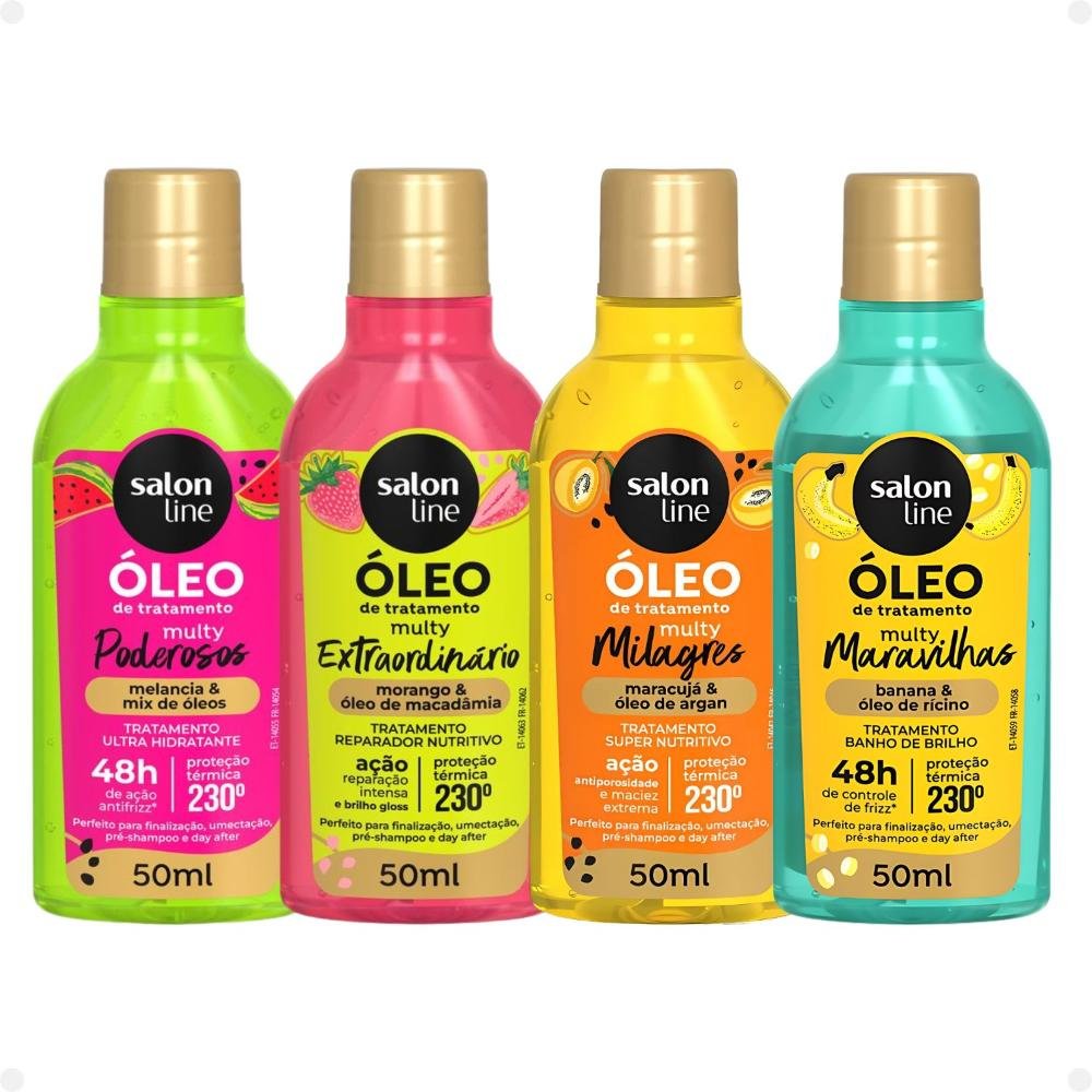 Kit Salon Line Multy Óleos: Melancia, Morango, Maracujá e Banana ÚNICO 1