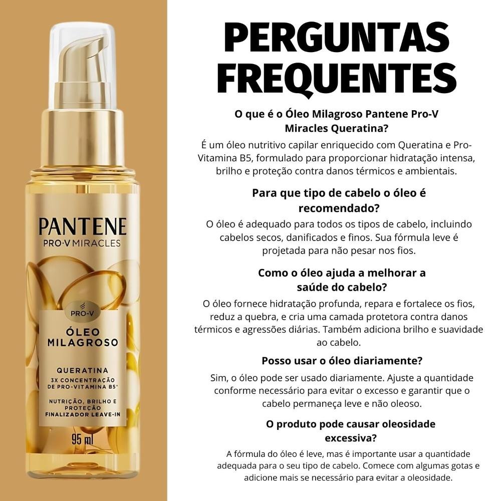 Óleo Milagroso Pantene Pro-V Miracles Queratina 95ml 95ml 5