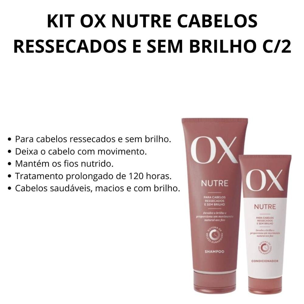 Kit Ox Nutre Cabelos Ressecados e Sem Brilho C/2 ÚNICO 4