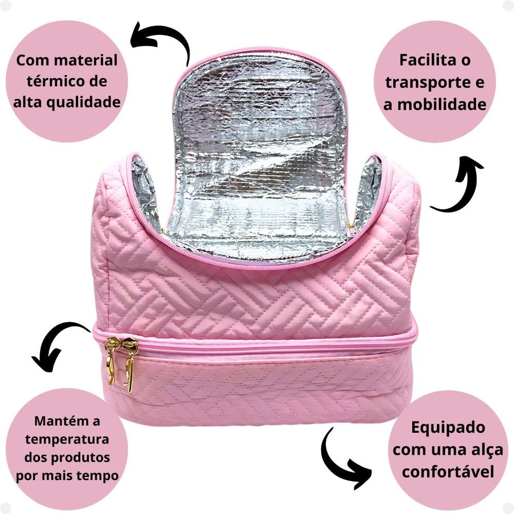 Necessaire Térmica Rubys Com Alça Rosa Necf-138b Rosa 2