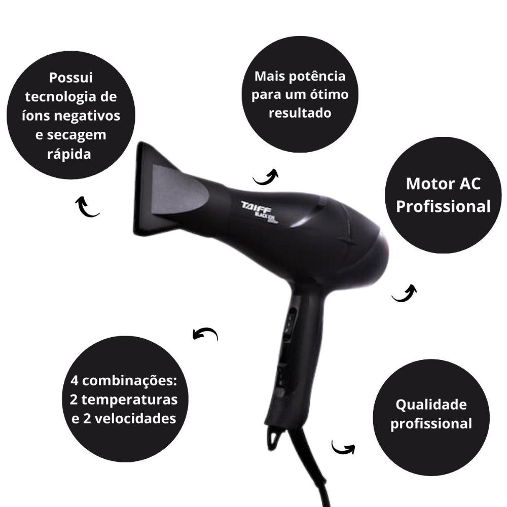 Taiff Secador Black Ion 2000w 110v 110V