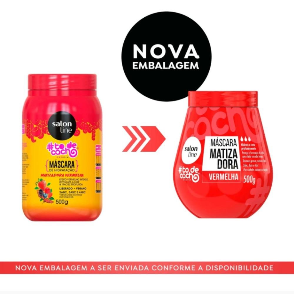 Máscara Matizadora Salon Line #todecacho Vermelha 500g 500g 3