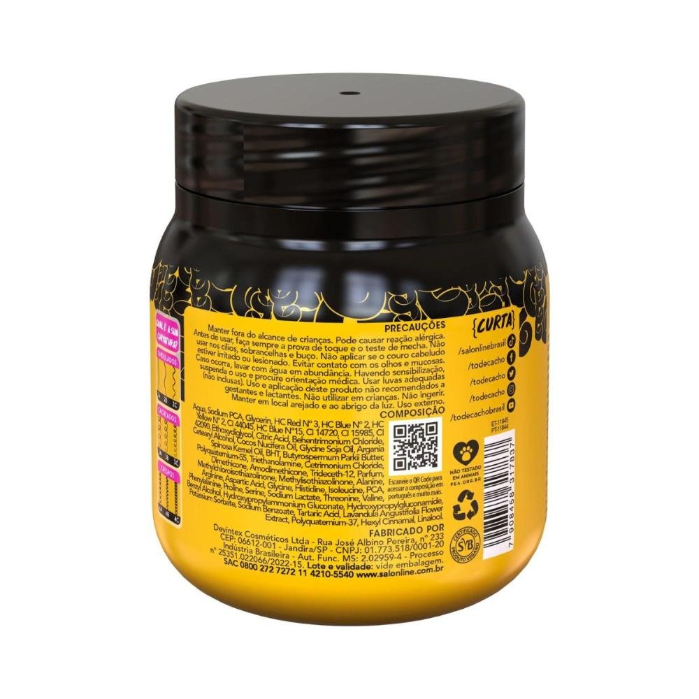 Máscara Matizadora Salon Line #todecacho Preta 300g 300g 4