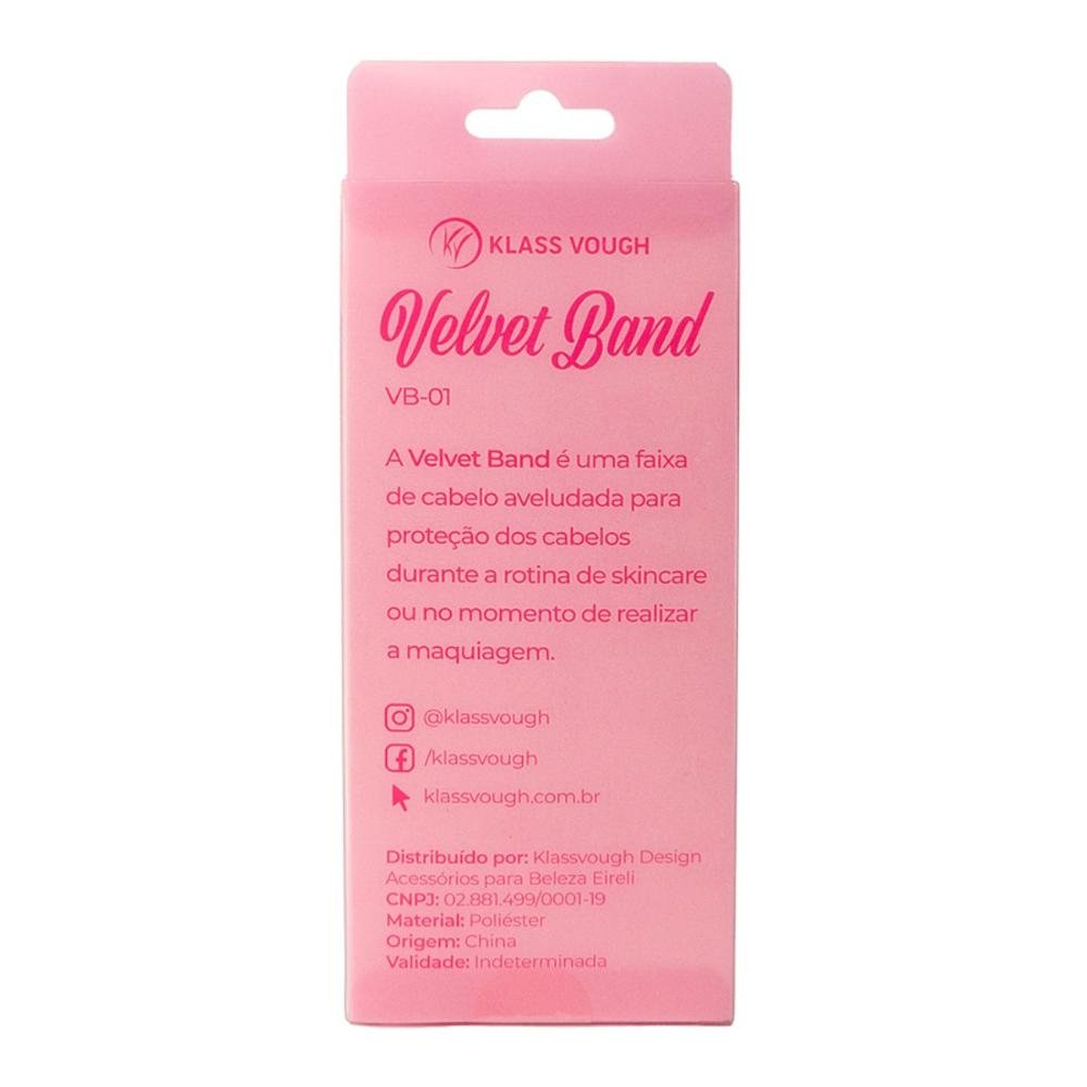Faixa de Cabelo Aveludada Klass Vough Velvet Band Rosa Vb-01 ÚNICO 5