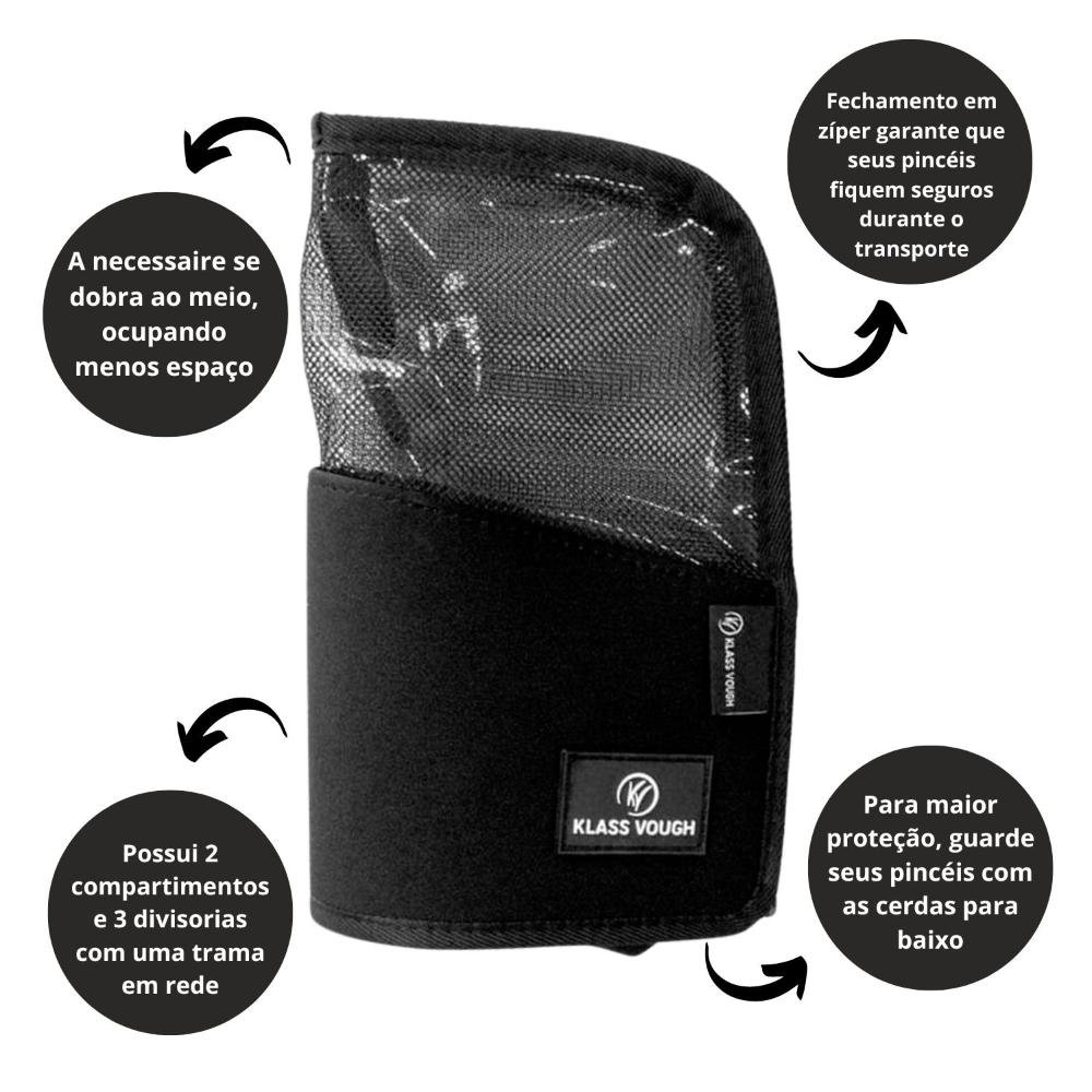 Necessaire Case de Pincéis Klass Vough Dobrável Ref: Kc06 ÚNICO 2