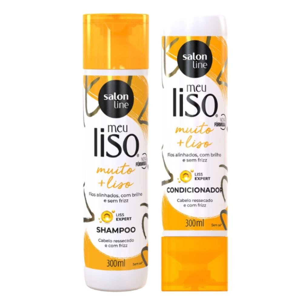 Shampoo + Condicionador Salon Line Meu Liso Muito + Liso 300ml ÚNICO 1
