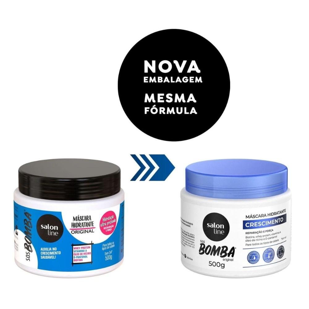 Máscara Hidratante Salon Line Sos Bomba Crescimento 500g 500g 3