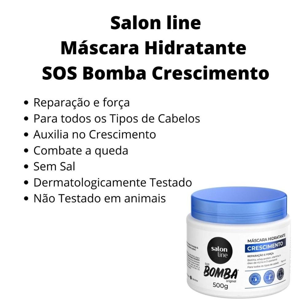 Máscara Hidratante Salon Line Sos Bomba Crescimento 500g 500g 4
