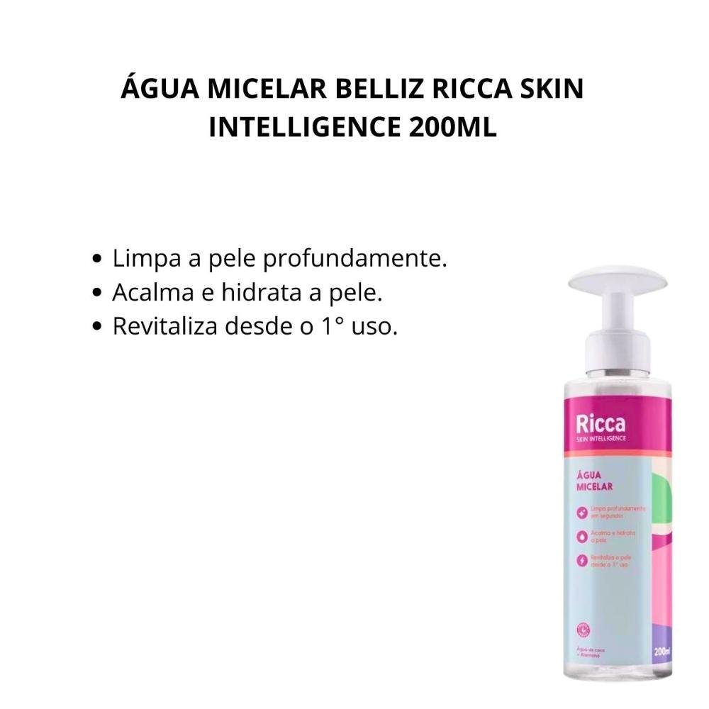 Água Micelar Belliz Ricca Skin Intelligence 200ml 200ml 2