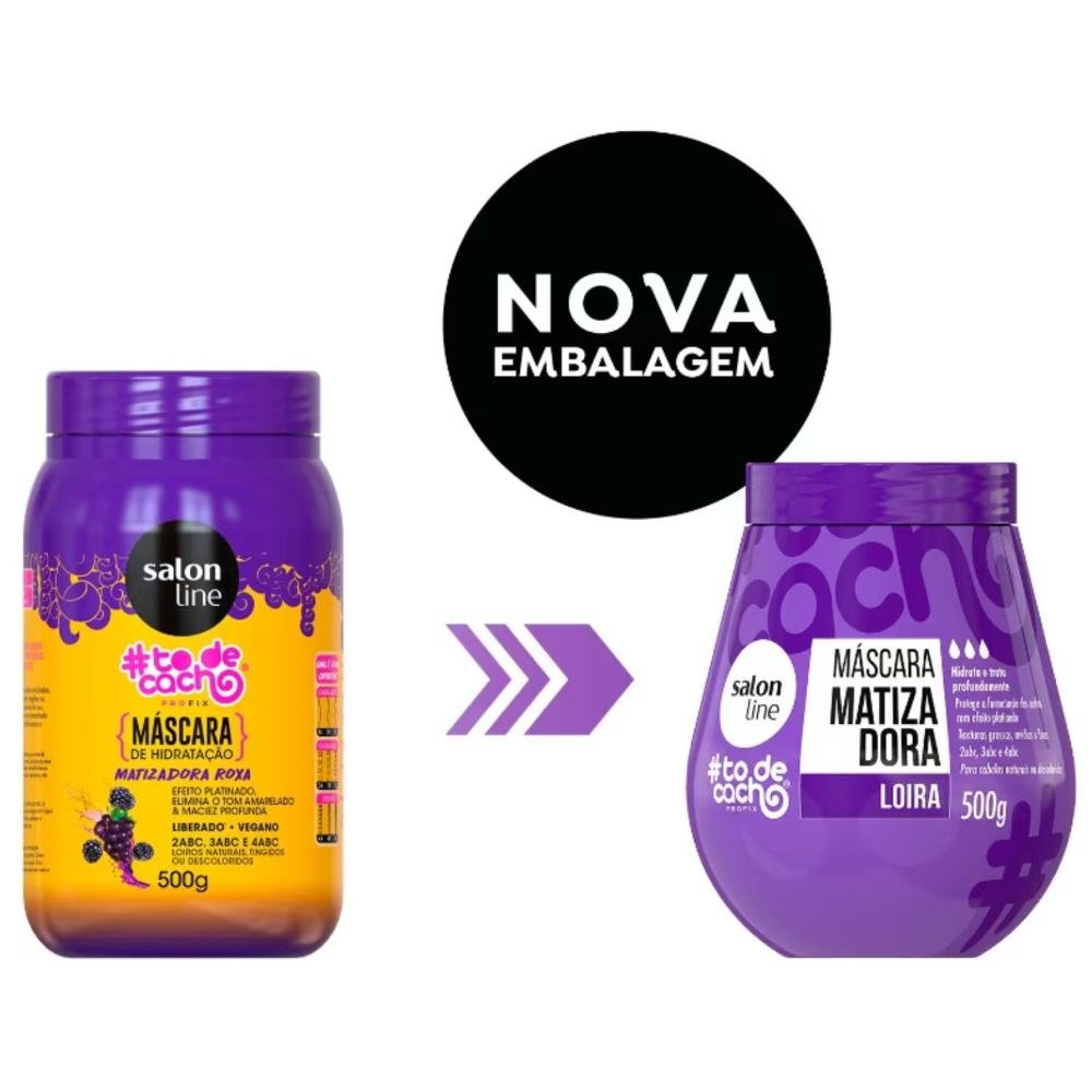 Máscara Matizadora Salon Line #todecacho Roxa Loira 500g 500g 5