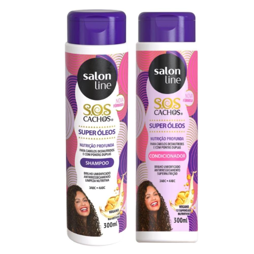 Shampoo + Condicionador Salon Line Sos Cachos Super Óleos 300ml 300ml 1