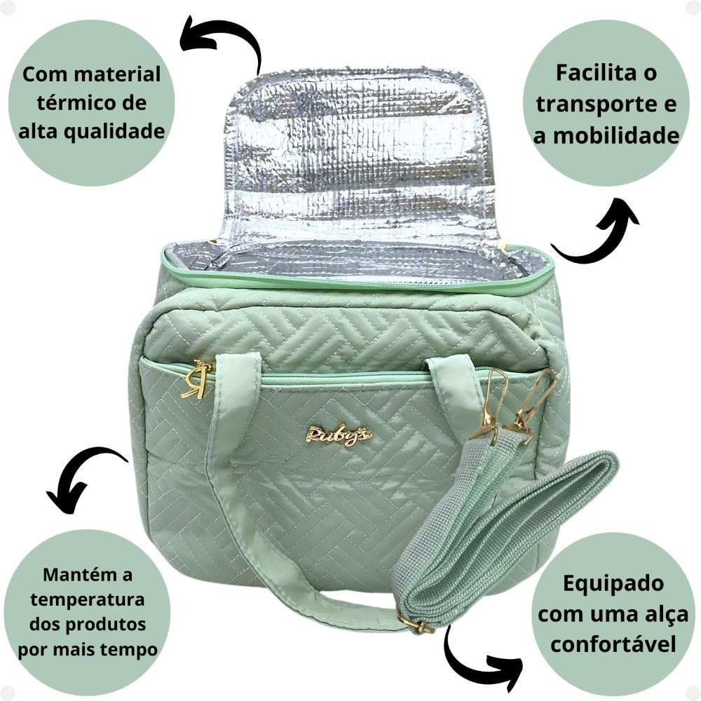 Necessaire Térmica Rubys Com Alça Verde Claro Necf-154b Verde 2