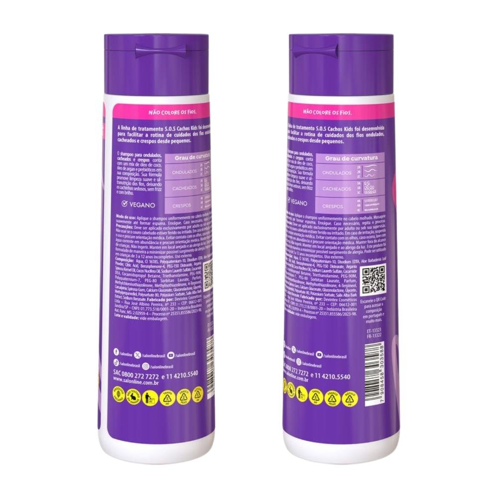 Shampoo + Condicionador Salon Line Kids Sos Cachos Super Óleos 300ml 300ml 4