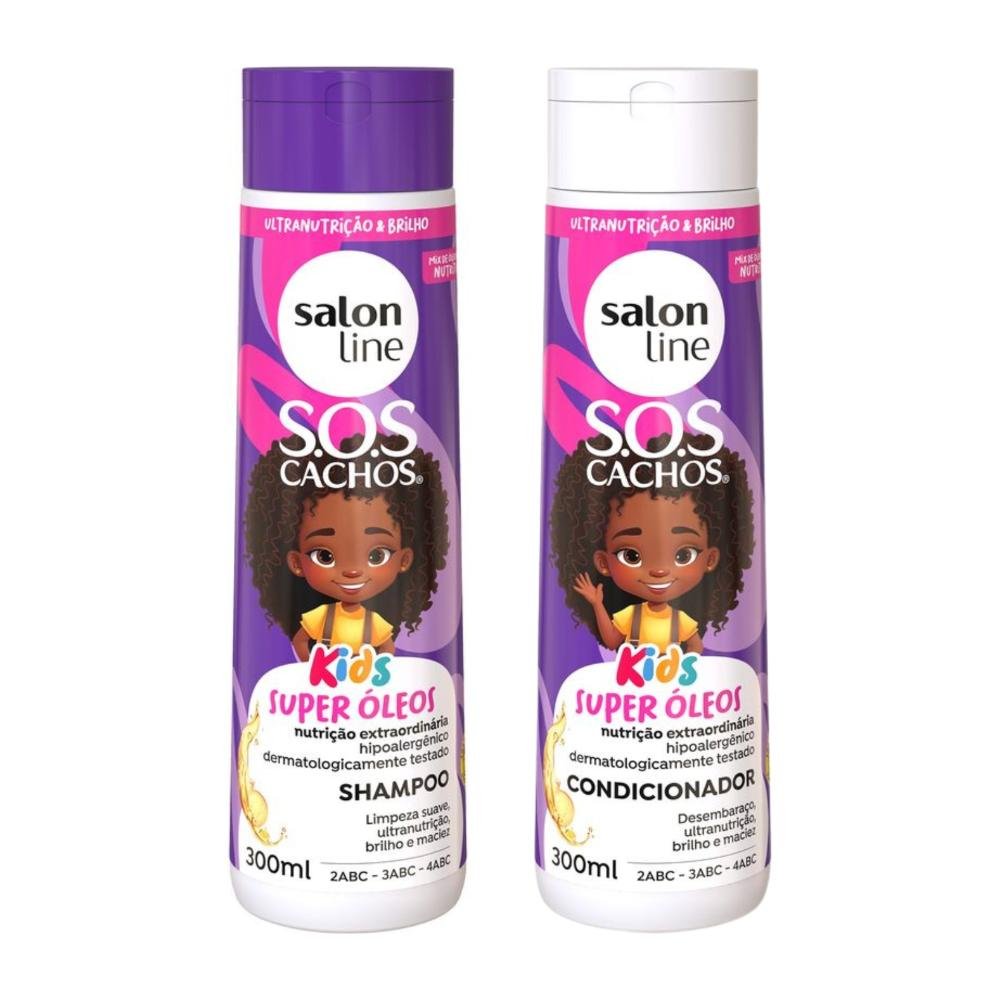 Shampoo + Condicionador Salon Line Kids Sos Cachos Super Óleos 300ml 300ml 7