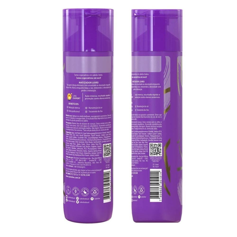 Shampoo + Máscara Salon Line Meu Liso Matizador Loiro ÚNICO 2