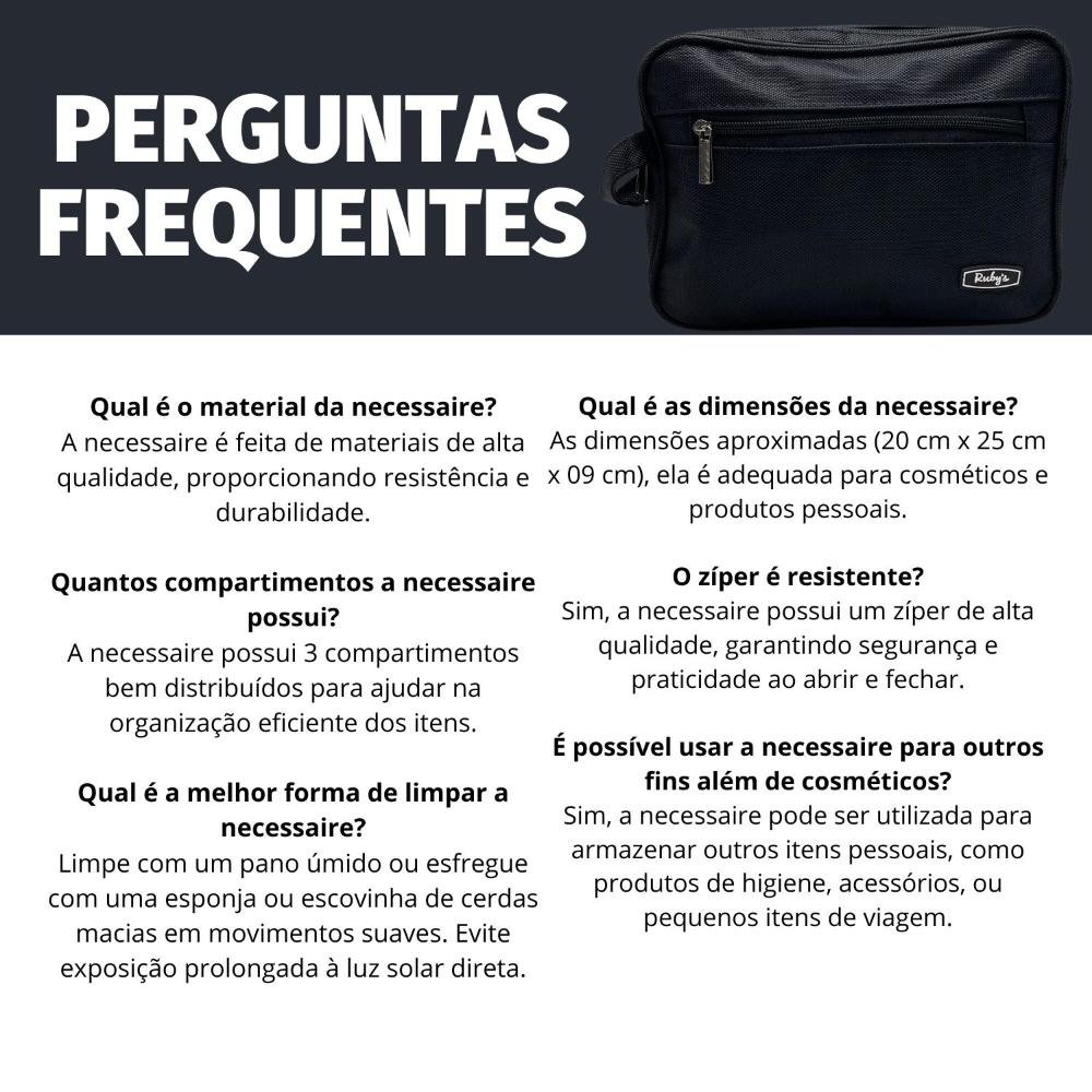 Necessaire Rubys Preta Nec-641d ÚNICO 12