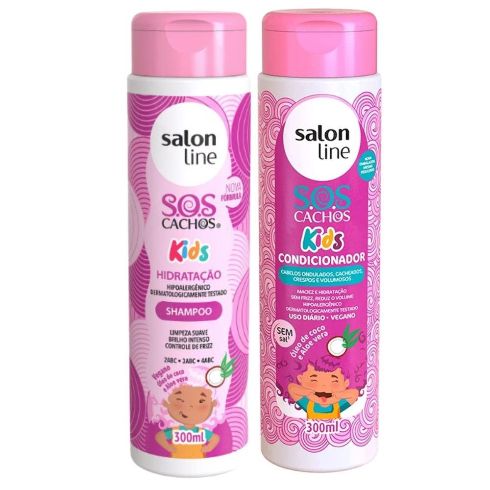 Shampoo + Condicionador Salon Line Sos Cachos Kids Hidratação 300ml 300ml 1