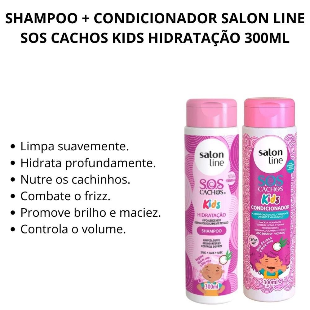 Shampoo + Condicionador Salon Line Sos Cachos Kids Hidratação 300ml 300ml 2
