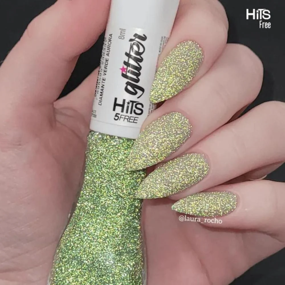 Esmalte Glitter Hits Diamante Verde Aurora 8ml Aurora 3