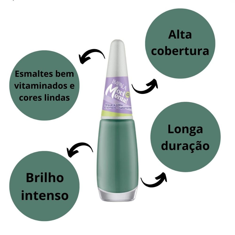Esmalte Cremoso Impala Movimenta! Segue A Trilha 7,5ml Segue a Trilha 2