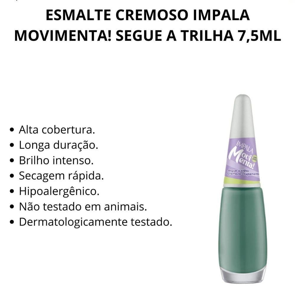 Esmalte Cremoso Impala Movimenta! Segue A Trilha 7,5ml Segue a Trilha 4