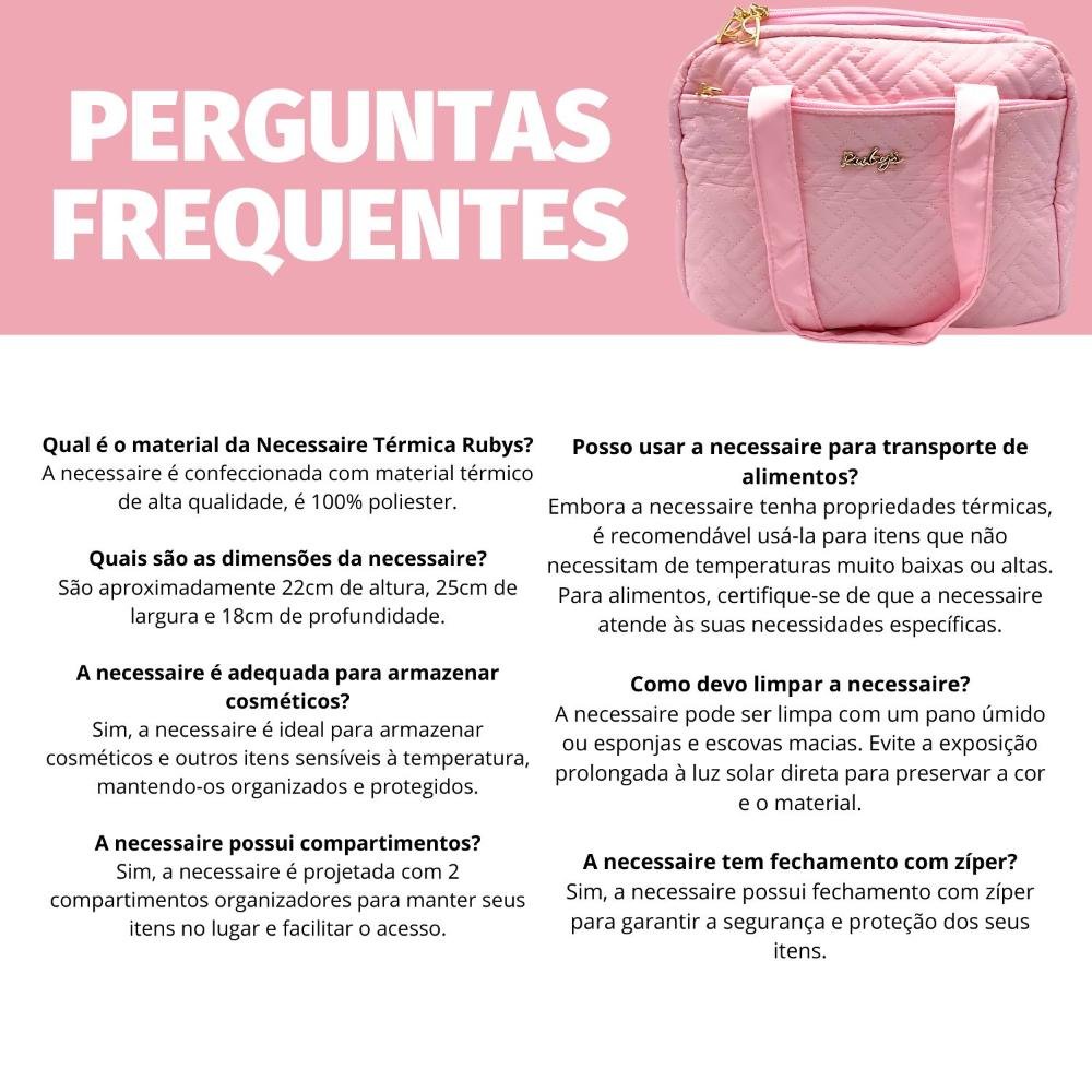 Necessaire Térmica Rubys Com Alça Rosa Necf-154b Rosa 12