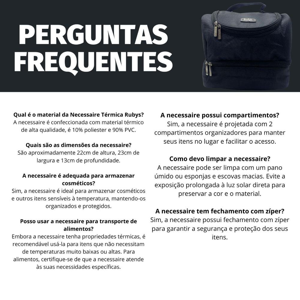 Necessaire Térmica Rubys Preta Nec-644d Preto 10
