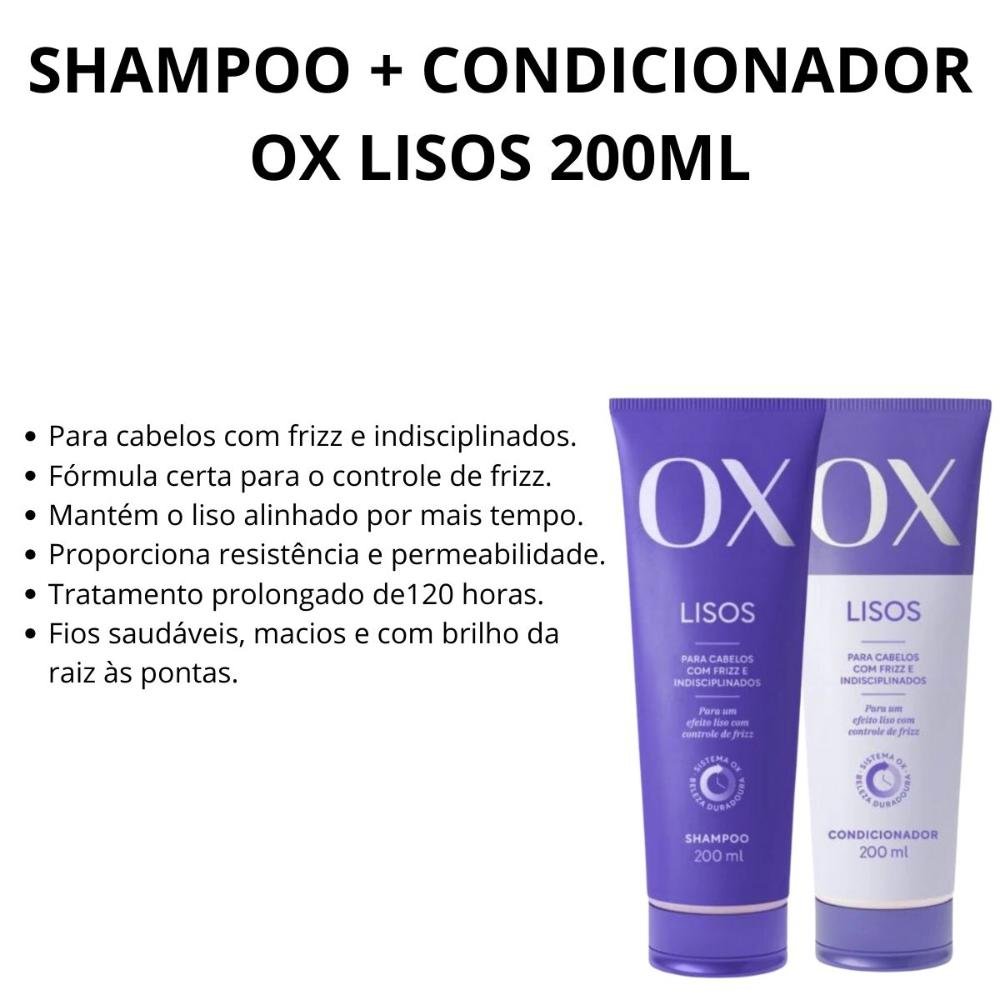 Shampoo + Condicionador Ox Lisos 200ml 200ml 5