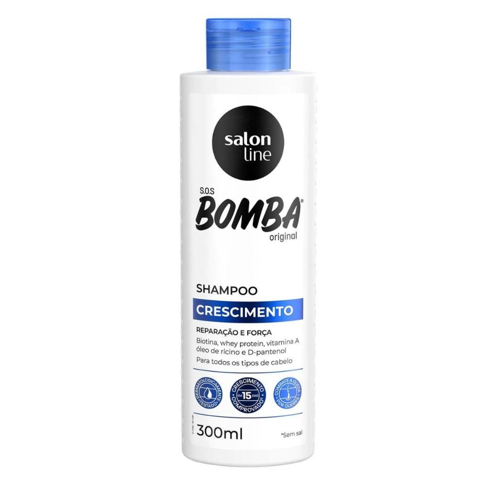 Shampoo + Condicionador Salon Line Sos Bomba Crescimento 300ml ÚNICO 3