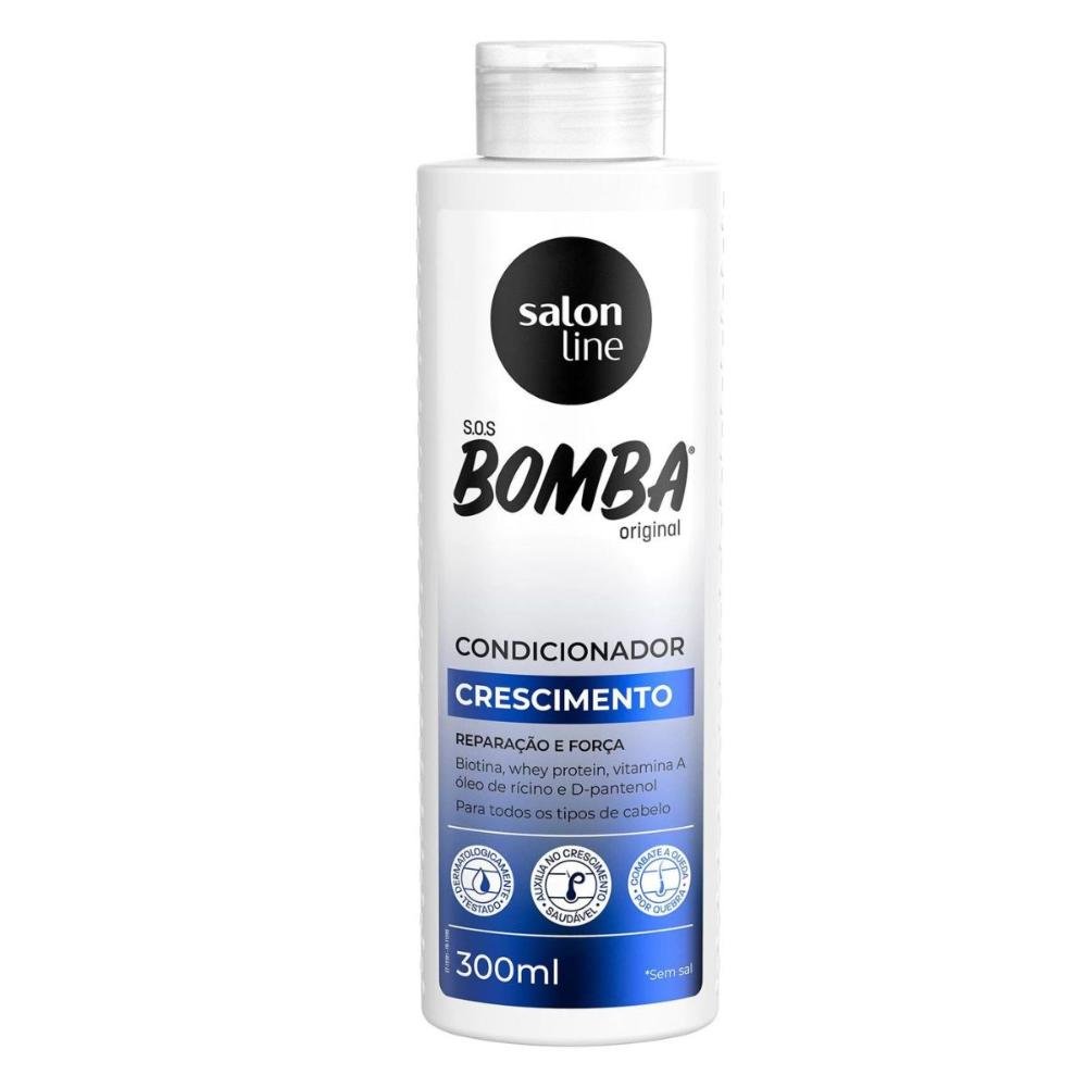 Shampoo + Condicionador Salon Line Sos Bomba Crescimento 300ml ÚNICO 4