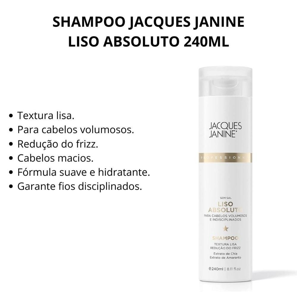 Shampoo Jacques Janine Liso Absoluto 240ml 240ml 2