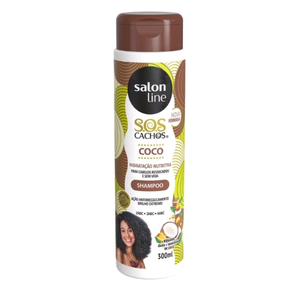 Shampoo + Condicionador Salon Line Sos Cachos Coco Hidratação Nutritiva 300ml ÚNICO 3