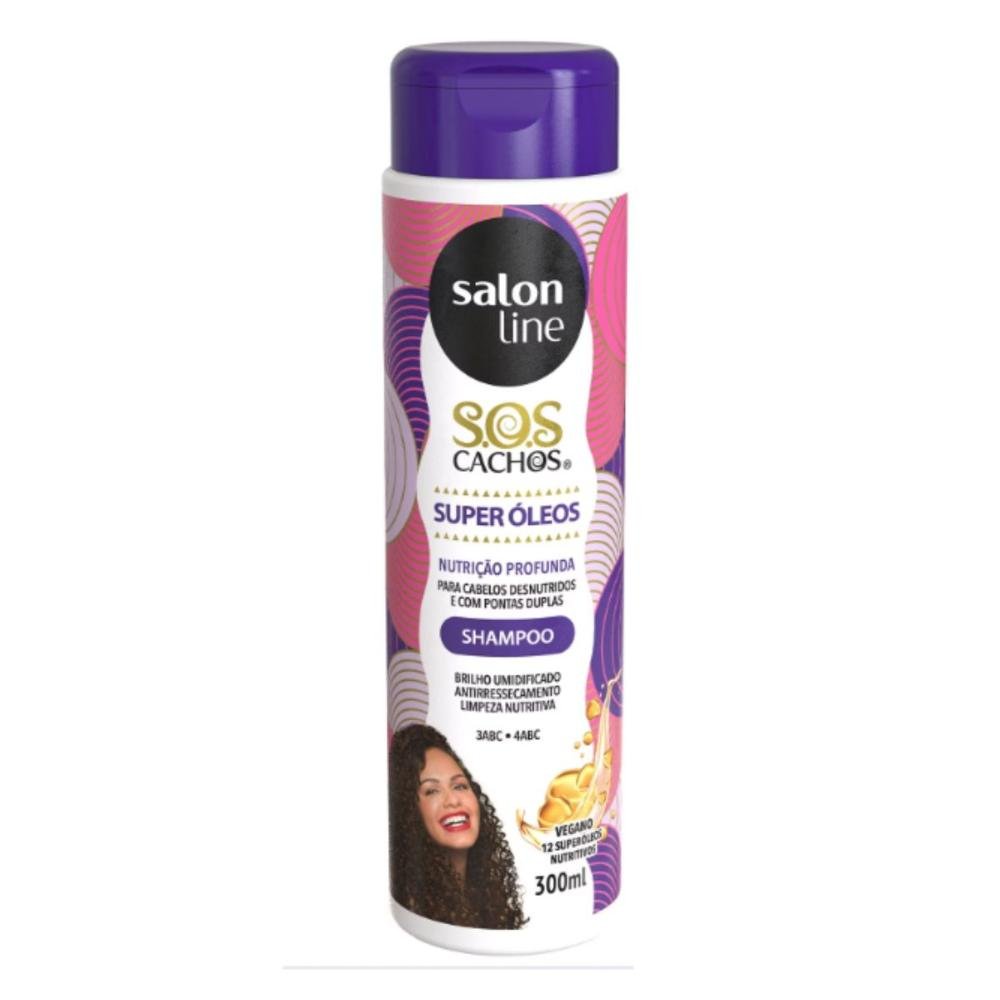 Shampoo + Condicionador Salon Line Sos Cachos Super Óleos Nutrição Profunda 300ml ÚNICO 3