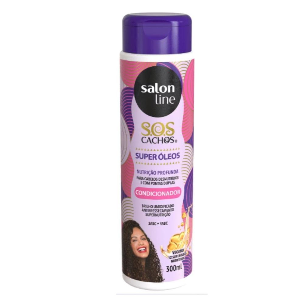 Shampoo + Condicionador Salon Line Sos Cachos Super Óleos Nutrição Profunda 300ml ÚNICO 4