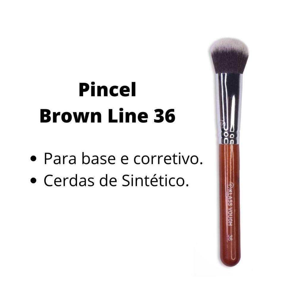 Pincel Klass Vough Brown Line Para Base e Corretivo 36 ÚNICO 3