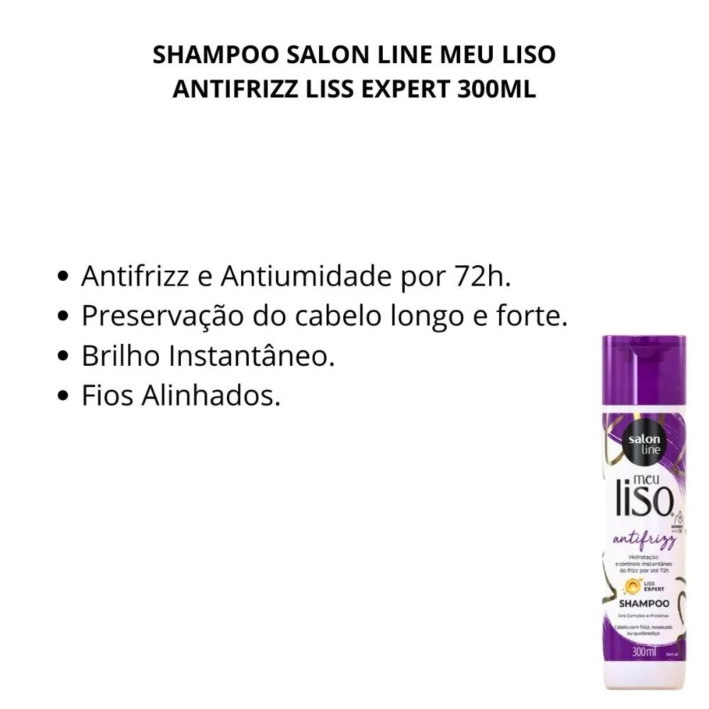 Shampoo Salon Line Meu Liso Antifrizz Liss Expert 300ml 300ml 2