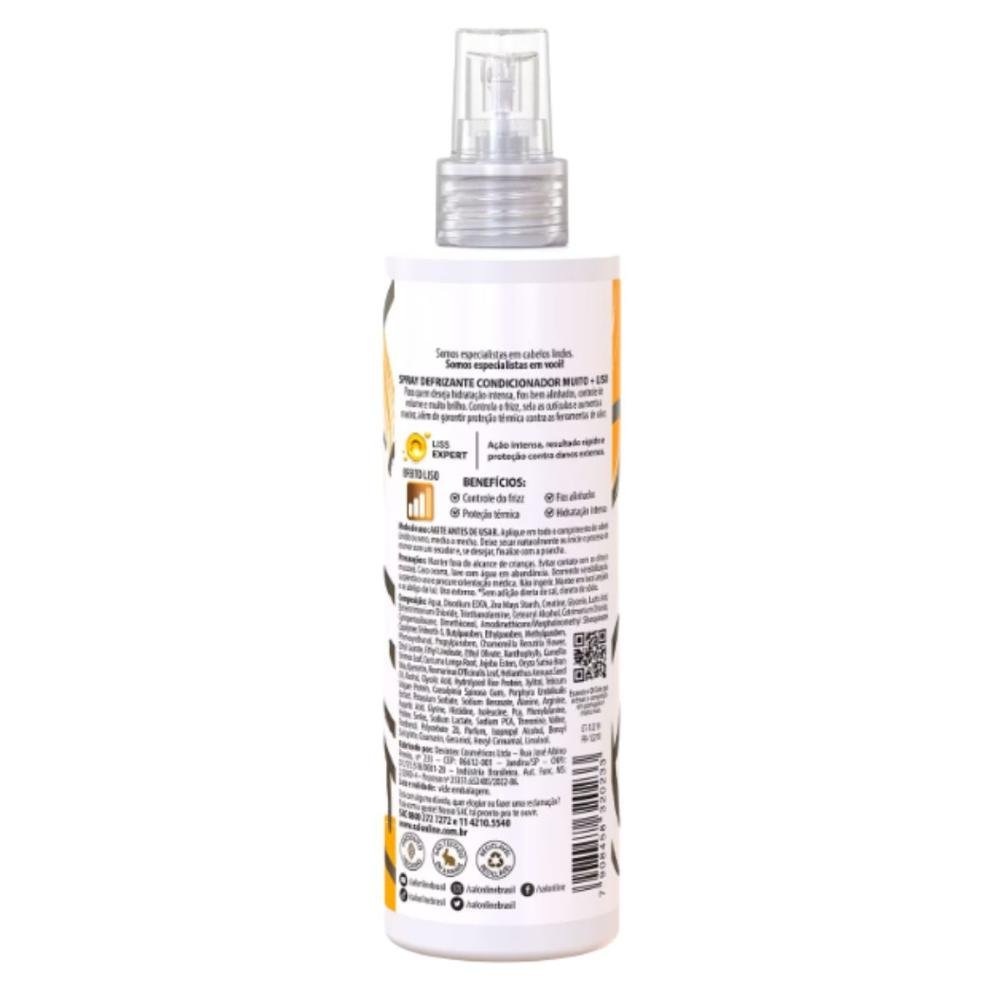 Spray Defrizante Salon Line Meu Liso Muito + Liso Protetor Térmico 240ml ÚNICO 3